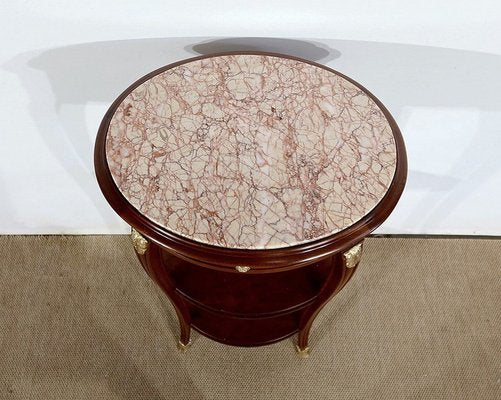 Small Louis XVI Style Solid Mahogany Side Table-RVK-1328401