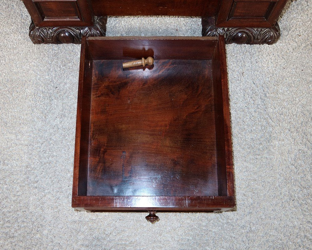 Small Mahogany Buffet with Marble Top