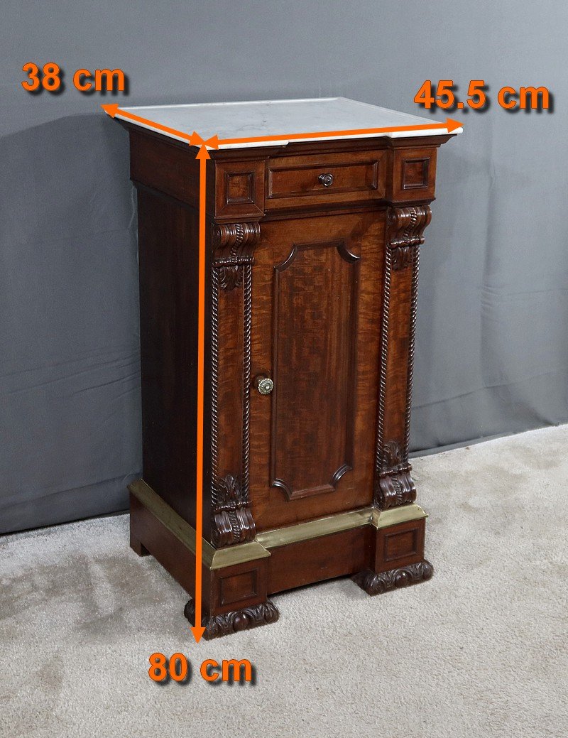 Small Mahogany Buffet with Marble Top