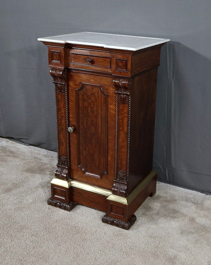 Small Mahogany Buffet with Marble Top