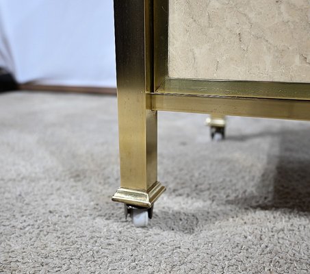 Small Marble and Brass Bedroom Table-RVK-1793615