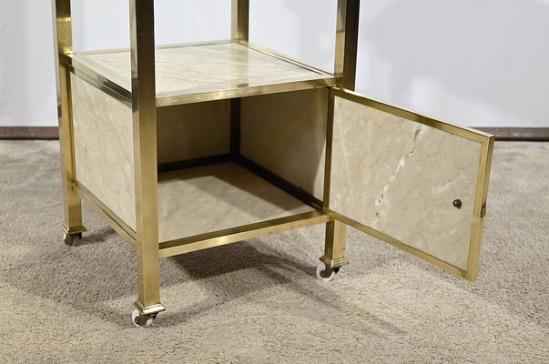 Small Marble and Brass Bedroom Table-RVK-1793615