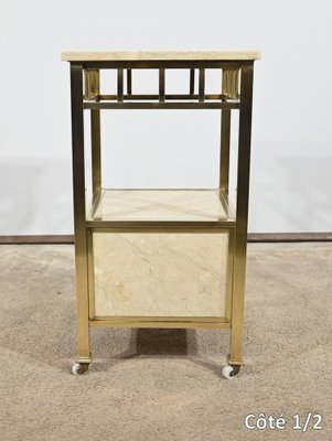 Small Marble and Brass Bedroom Table-RVK-1793615