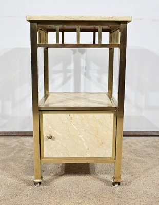 Small Marble and Brass Bedroom Table-RVK-1793615