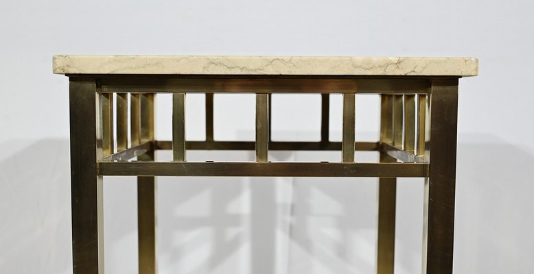 Small Marble and Brass Bedroom Table-RVK-1793615