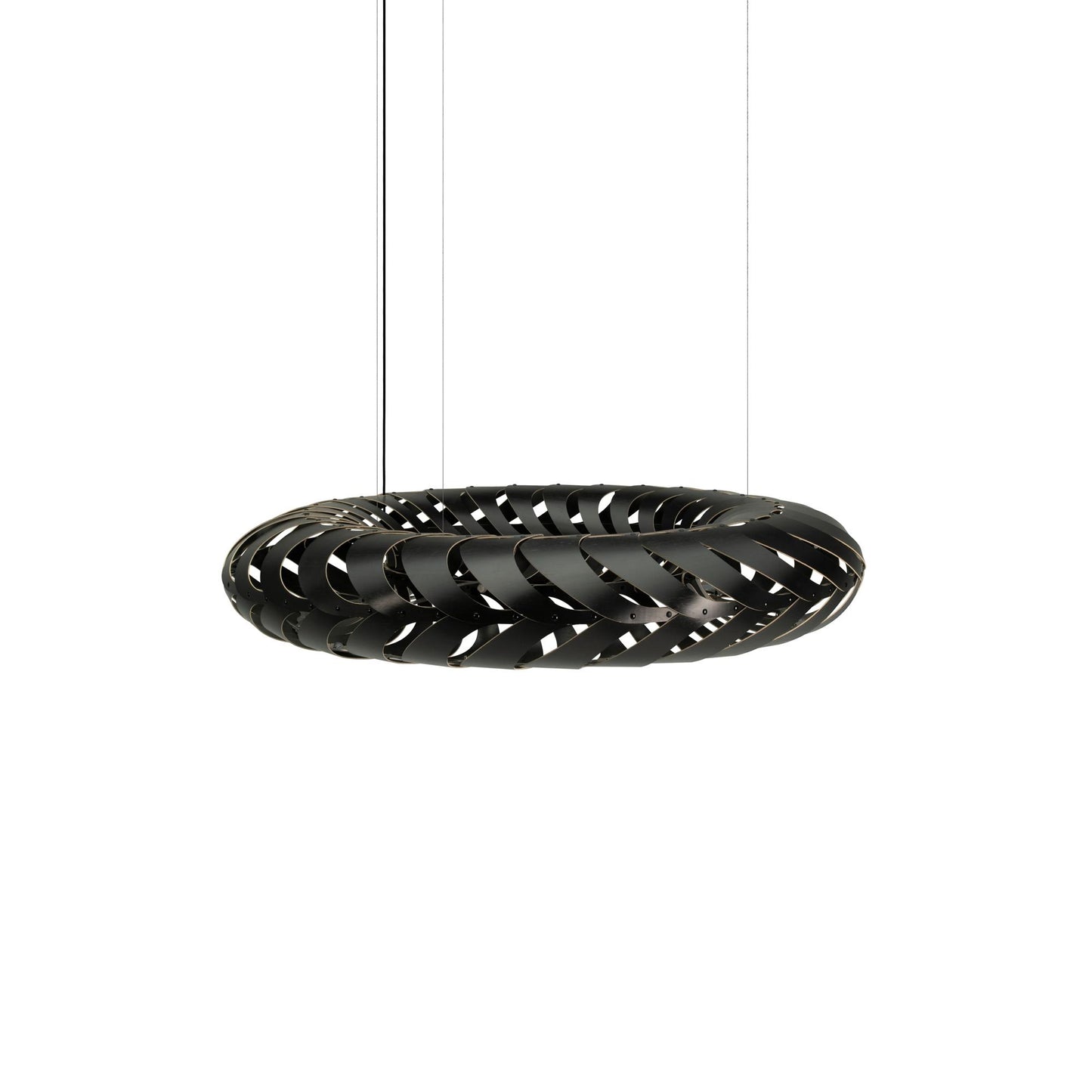 Maru Pendant Lamp Ø110 Black 2 Sides by David Trubridge #Black