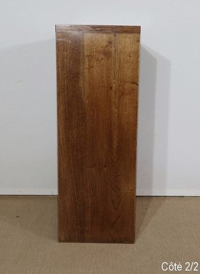 Small Massive Oak Filler Cabinet, 1950s-RVK-1312987