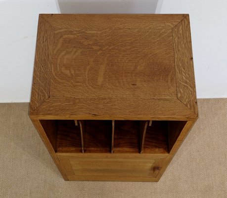 Small Massive Oak Filler Cabinet, 1950s-RVK-1312987