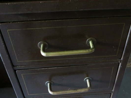 Small Metal Desk with Extension Flap from Roneo, France, 1920s-ED-1812888