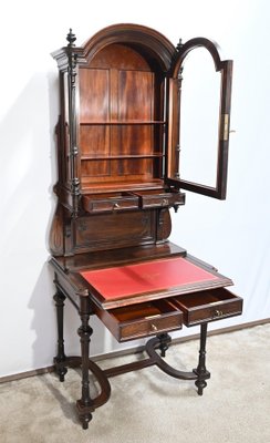 Small Mid-19th Century Napoleon III Showcase Desk-RVK-1720085