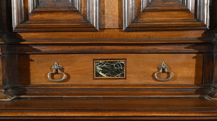 Small Mid-19th Century Renaissance Style 2-Body Buffet in Walnut-RVK-1800407