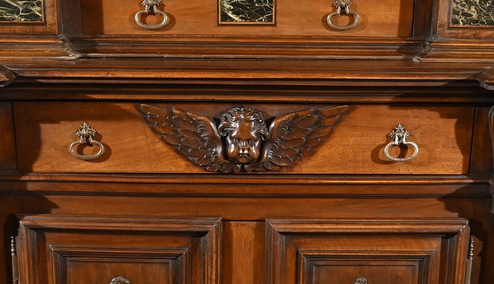 Small Mid-19th Century Renaissance Style 2-Body Buffet in Walnut-RVK-1800407