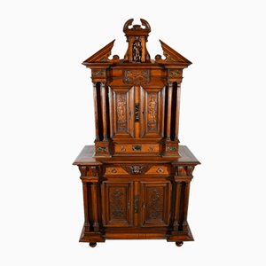 Small Mid-19th Century Renaissance Style 2-Body Buffet in Walnut-RVK-1800407