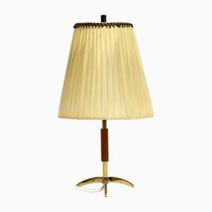 Small Mid-Century Brass Star Base Table Lamp from Kalmar-RR-1779674