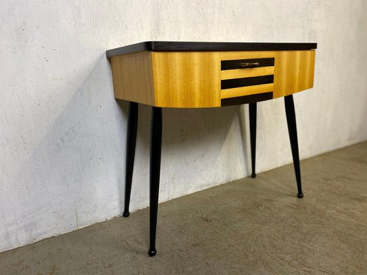 Small Mid-Century Cabinet in Wood and Brass-GPQ-1791291