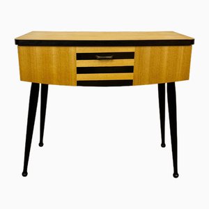 Small Mid-Century Cabinet in Wood and Brass-GPQ-1791291