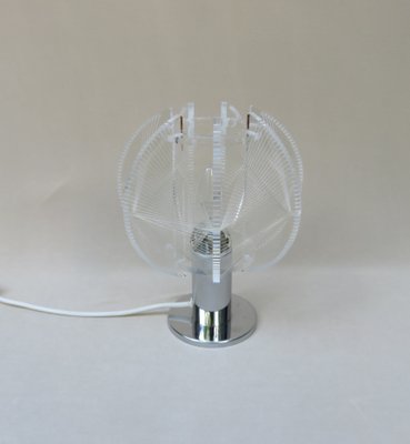 Small Mid-Century Chrome-Plated & Acrylic Glass Table Lamp by Paul Secon for Sompex-EY-767120