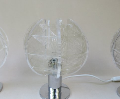 Small Mid-Century Chrome-Plated & Acrylic Glass Table Lamp by Paul Secon for Sompex-EY-767120