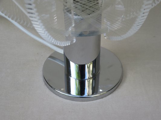 Small Mid-Century Chrome-Plated & Acrylic Glass Table Lamp by Paul Secon for Sompex-EY-767120