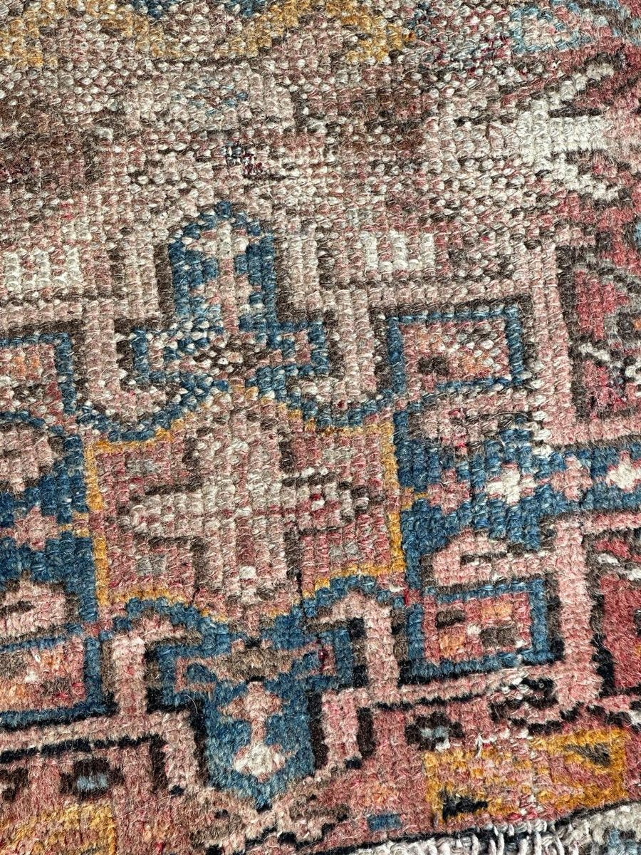 Small Mid-Century Faded Distressed Heriz Rug from Bobyrugs, 1930s