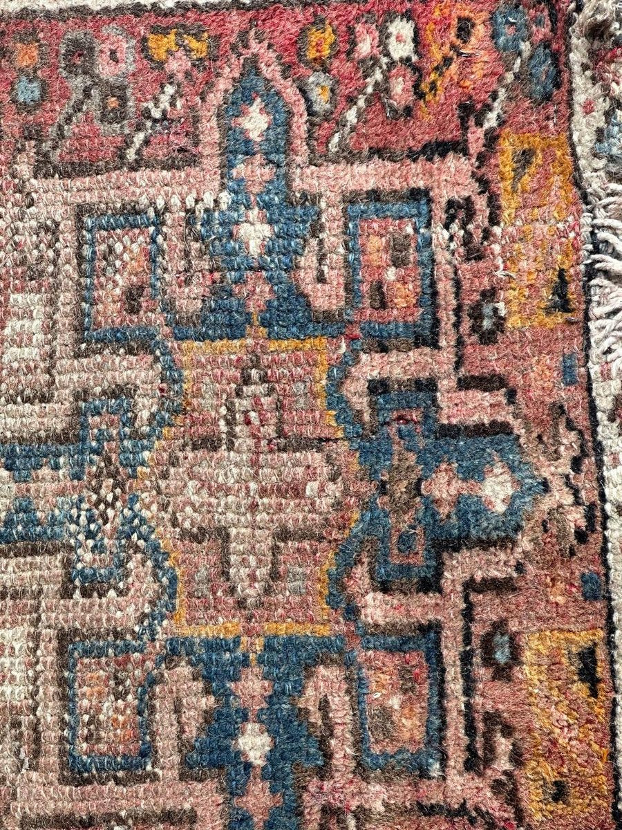 Small Mid-Century Faded Distressed Heriz Rug from Bobyrugs, 1930s