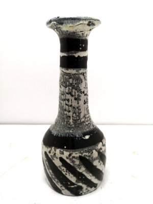 Small Mid-Century Modern Grayscale Vase by Livia Gorka, 1970s-UWE-1021545