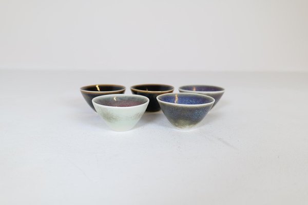 Small Mid-Century Modern Swedish Bowls by Carl-Harry Stålhane for Rörstrand, Set of 5-UYK-1194631