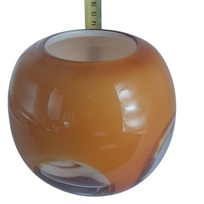 Small Mid-Century Orange Ball Vase, Sweden-TCS-1144173