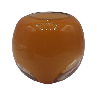 Small Mid-Century Orange Ball Vase, Sweden-TCS-1144173