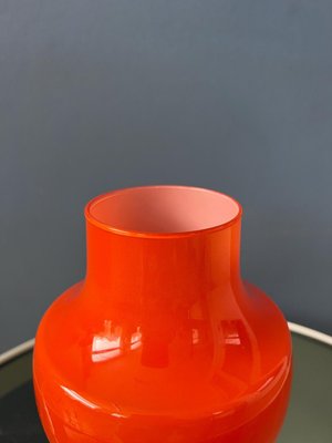 Small Mid-Century Orange Glass Table Lamp-ZBK-2022374