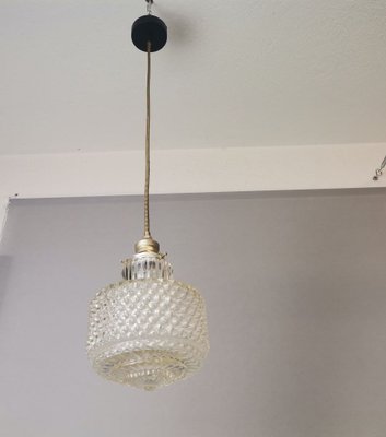 Small Mid-Century Portuguese Glass Hanging Lamp, 1960s-SCS-1739733