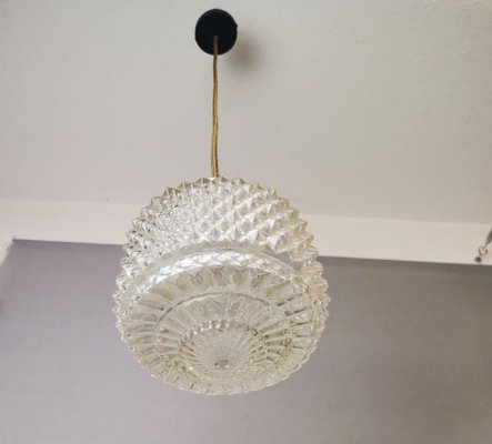 Small Mid-Century Portuguese Glass Hanging Lamp, 1960s-SCS-1739733