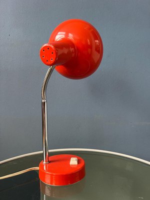 Small Mid-Century Red Adjustable Desk Lamp-ZBK-2022370