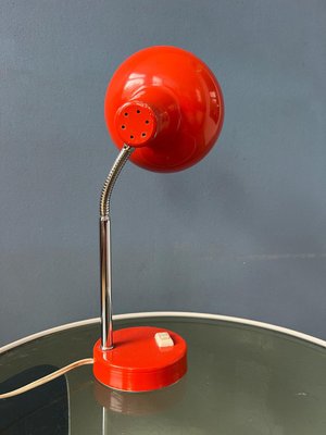 Small Mid-Century Red Adjustable Desk Lamp-ZBK-2022370