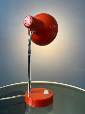 Small Mid-Century Red Adjustable Desk Lamp-ZBK-2022370