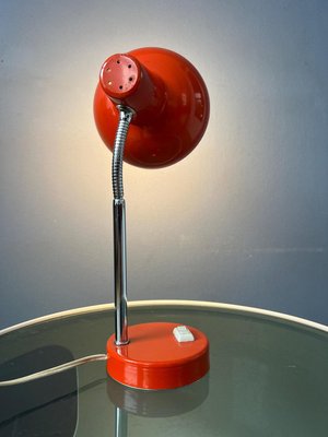 Small Mid-Century Red Adjustable Desk Lamp-ZBK-2022370