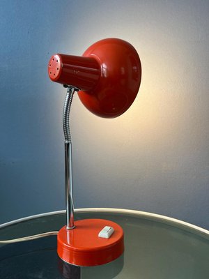 Small Mid-Century Red Adjustable Desk Lamp-ZBK-2022370