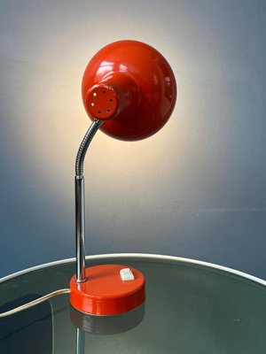 Small Mid-Century Red Adjustable Desk Lamp-ZBK-2022370