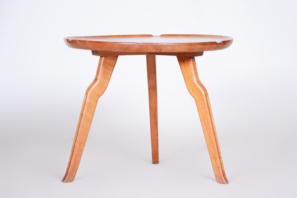 Small Mid-Century Round Table attributed to Krasna Jizba, Czech, 1940s-WHY-1776721