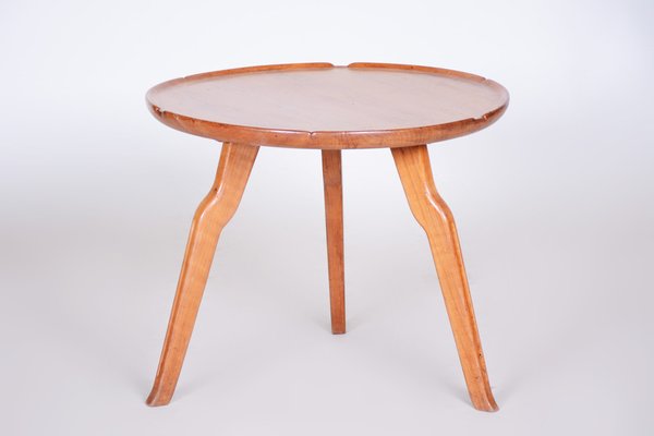 Small Mid-Century Round Table attributed to Krasna Jizba, Czech, 1940s-WHY-1776721