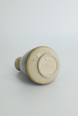 Small Mid-Century Scandinavian Modern Collectible Stoneware Vase No. 10 by Gunnar Borg for Höganäs Ceramics, 1960s-ZAA-1780047