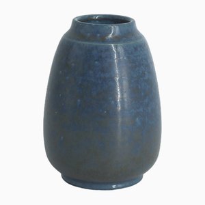 Small Mid-Century Scandinavian Modern Collectible Stoneware Vase No. 108 by Gunnar Borg for Höganäs Ceramics, 1960s-ZAA-1789214