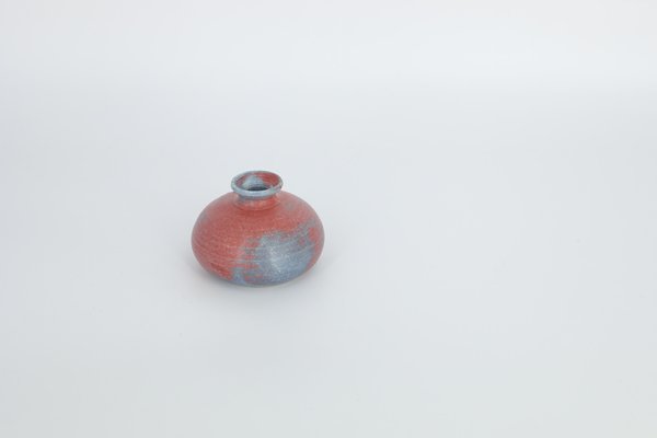 Small Mid-Century Scandinavian Modern Collectible Two-Color Stoneware Vase, 1960s-ZAA-1785037