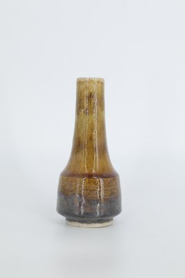 Small Mid-Century Scandinavian Modern No. 3 Vase in Glazed Brown Stoneware by Gunnar Borg for Höganäs Ceramics, 1960s-ZAA-1784456