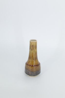 Small Mid-Century Scandinavian Modern No. 3 Vase in Glazed Brown Stoneware by Gunnar Borg for Höganäs Ceramics, 1960s-ZAA-1784456