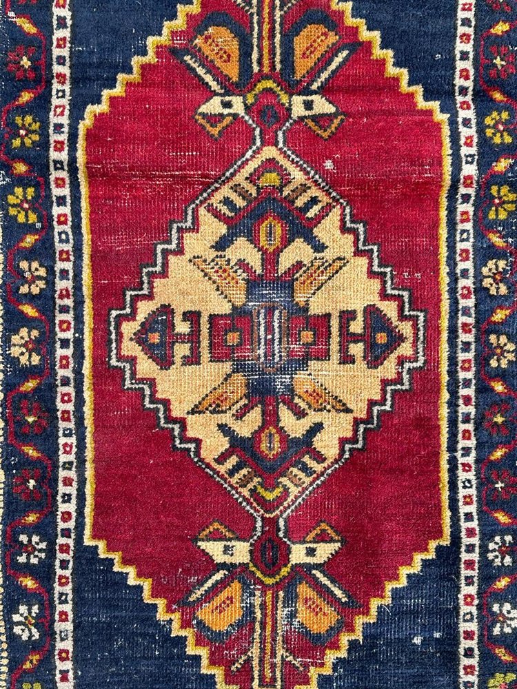 Small Mid-Century Turkish Yastik Rug, 1940s