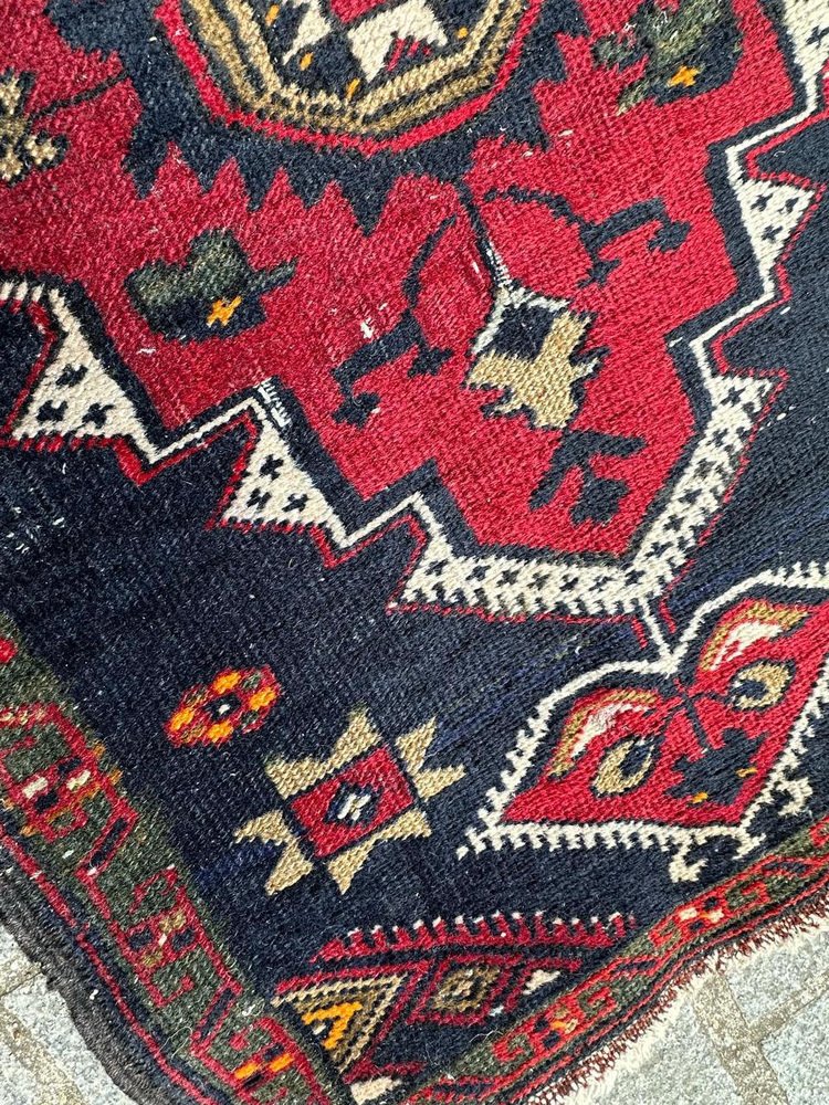 Small Mid-Century Turkish Yastik Rug from Bobyrugs, 1940s