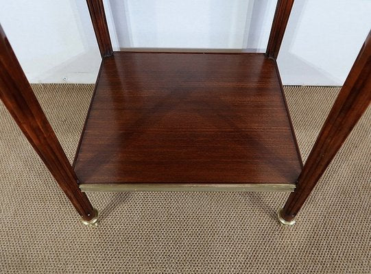 Small Middle and Marble Mahogany Side Table with Drawers in the Style of Louis XVI, 1900s-RVK-1312993