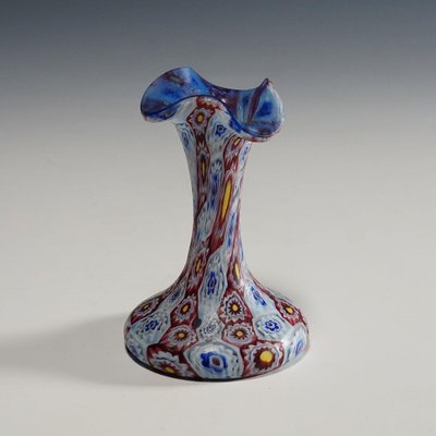 Small Millefiori Murano Glass Vase from Vetreria Fratelli Toso, 1910s-KJP-1410532