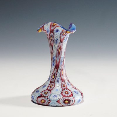 Small Millefiori Murano Glass Vase from Vetreria Fratelli Toso, 1910s-KJP-1410532